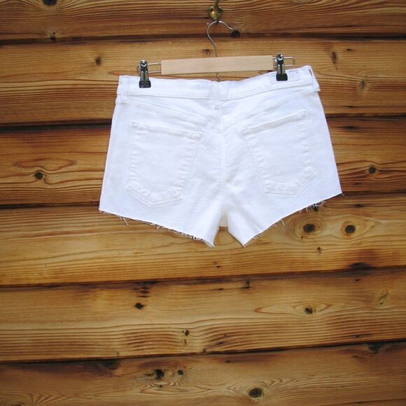 NWT J Brand White Md Rise Cut Off Shorts - Picture 7 of 11